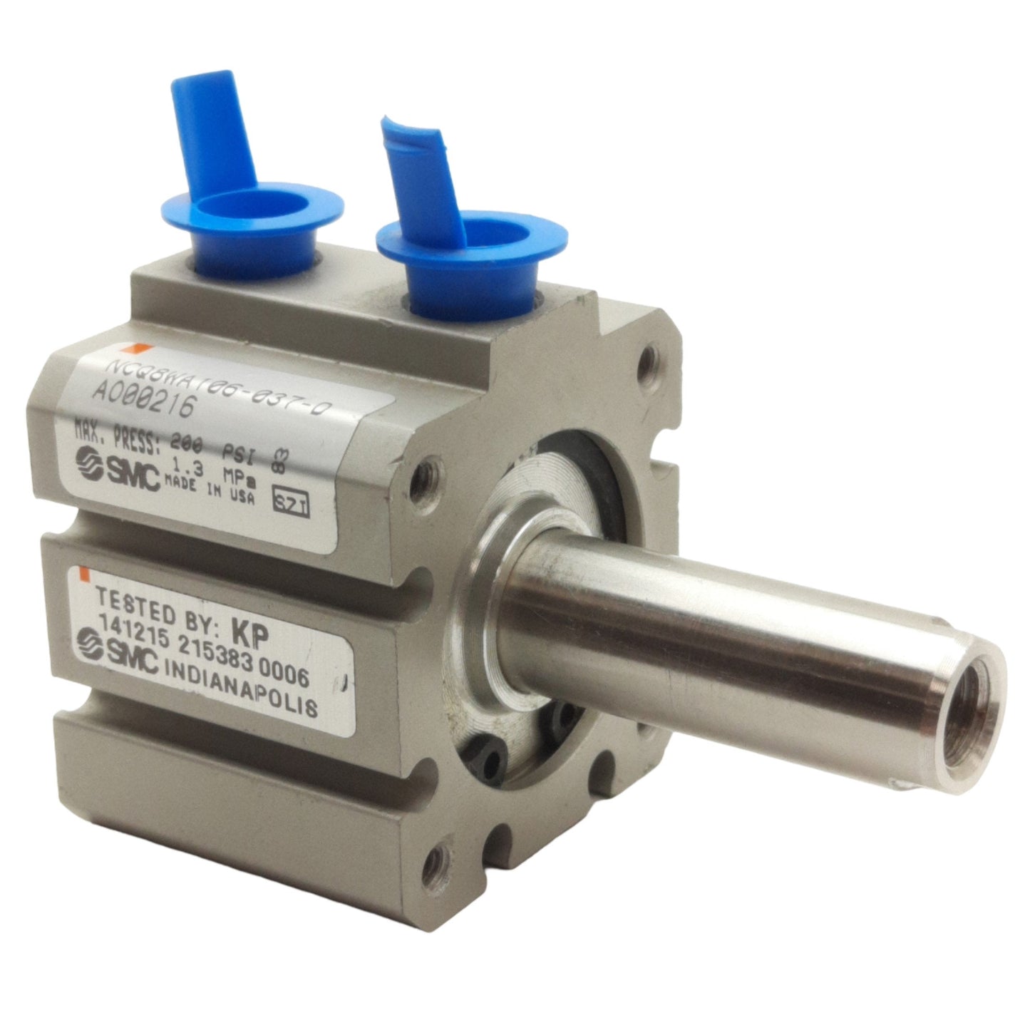 New SMC NCQ8WA106-037-DAO00216 Compact Cylinder ø1-1/16in Bore, 3/8in Stroke, 200psi