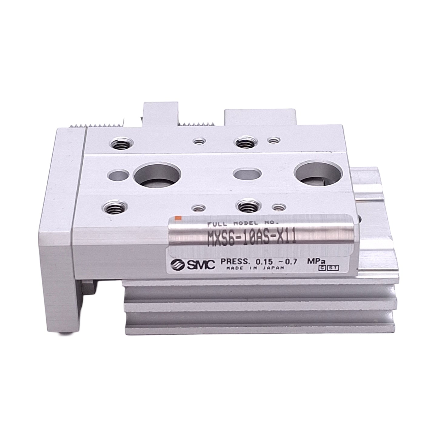 New SMC MXS6-10AS-X11 Slide Table, ø6mm Bore, 10mm Stroke, 0.15-0.7MPa, M3x0.5 Ports