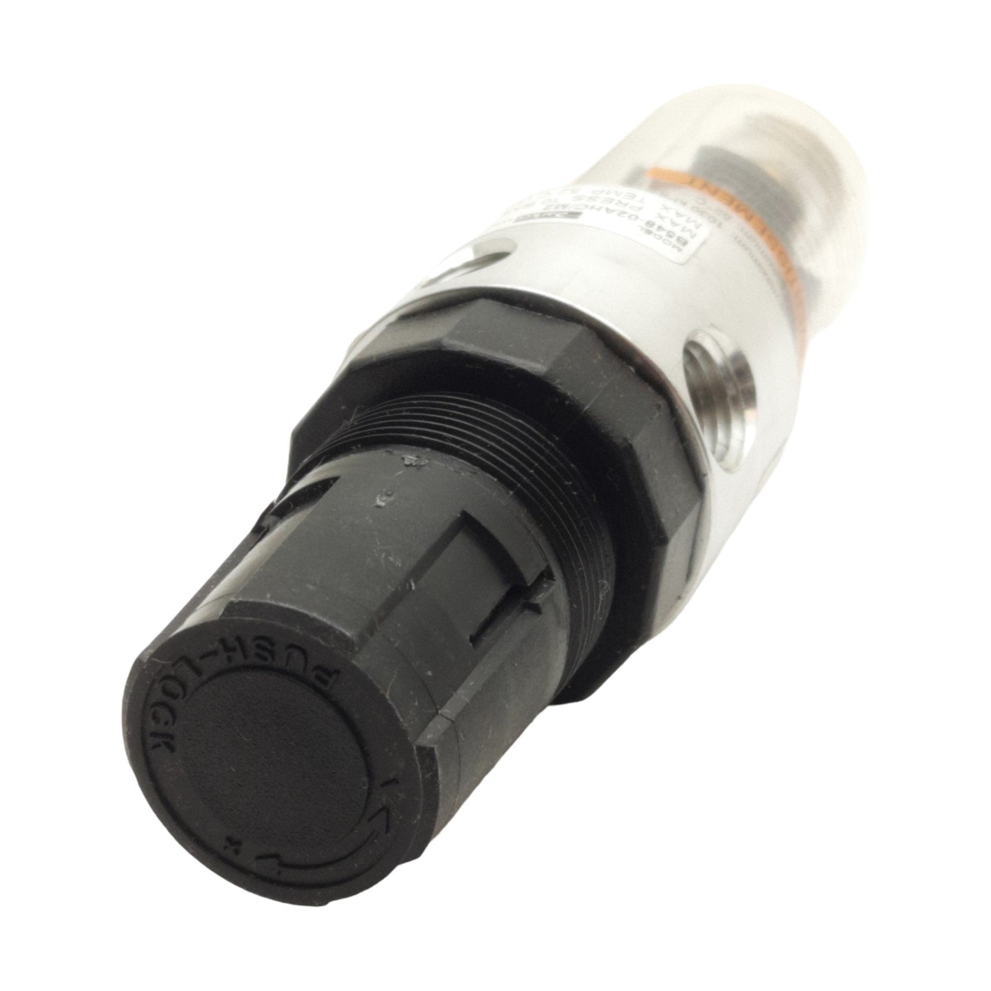 New Parker B548-02AHC/M2 Filter Regulator, 1/4in NPT, 0-125psi Set, 20µm, 12 SCFM