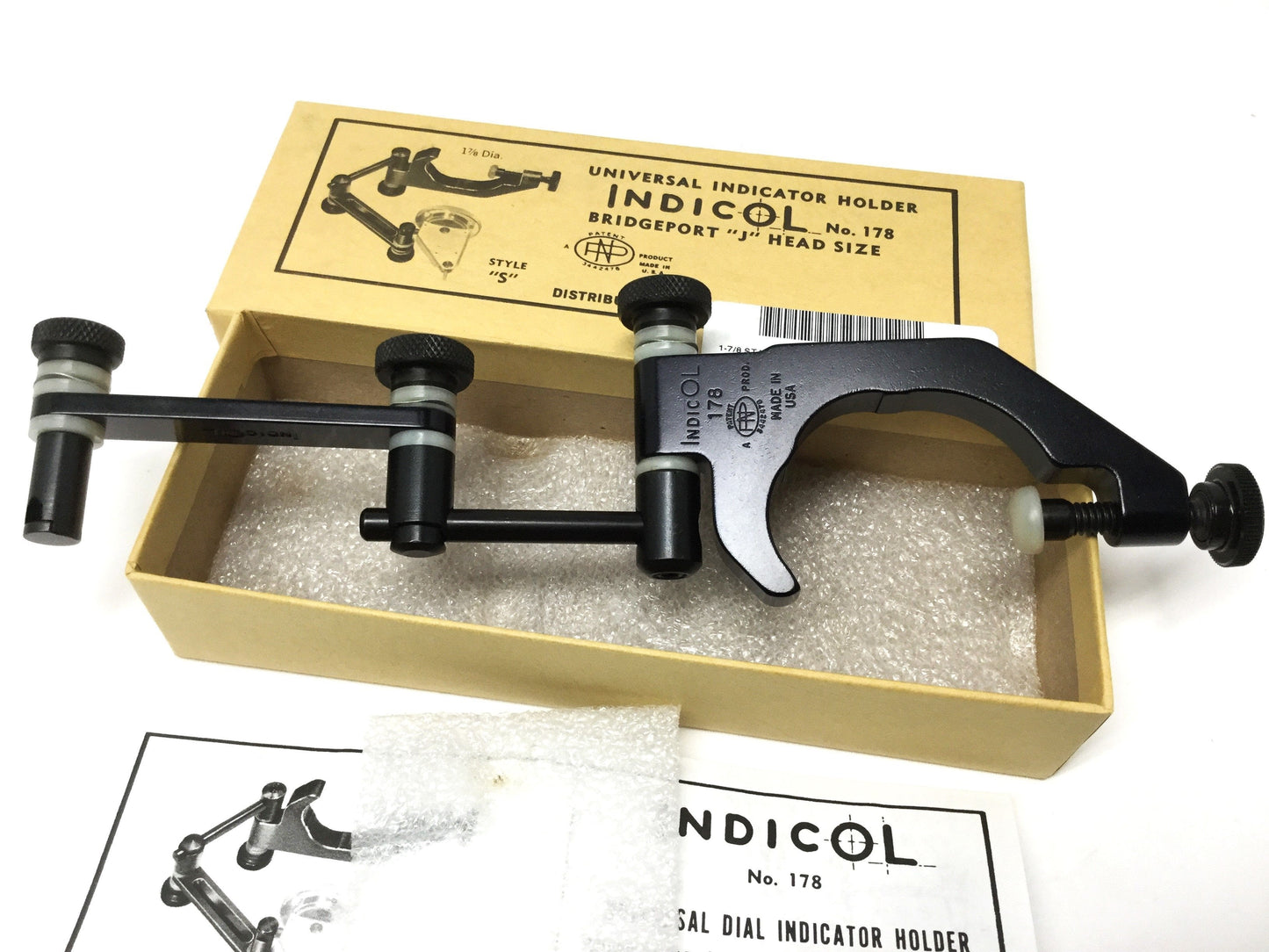 New Indicol Model 178 Universal Dial Indicator Holder Ø1-7/8", Bridgeport Size J