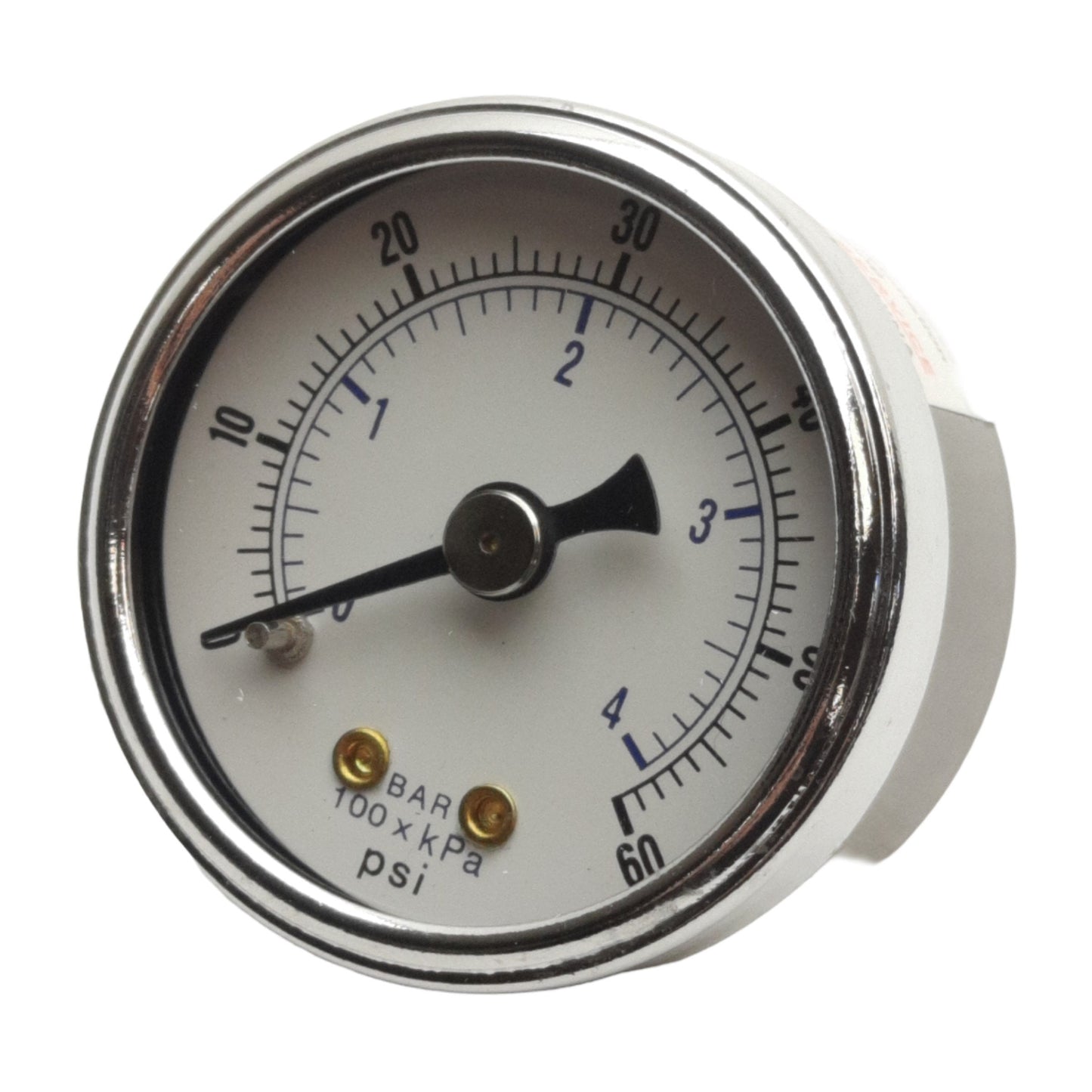 New Lot of 3 UCI SAD1501-60 Pressure Gauge, ø1.50in, 0-60psi, 0-4BAR, 1/8in NPT