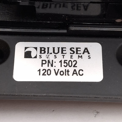 Used Blue Sea 1502 ELCI Main Circuit Breaker Panel, 2P + 1, 120VAC, 30A Main, 15A Aux