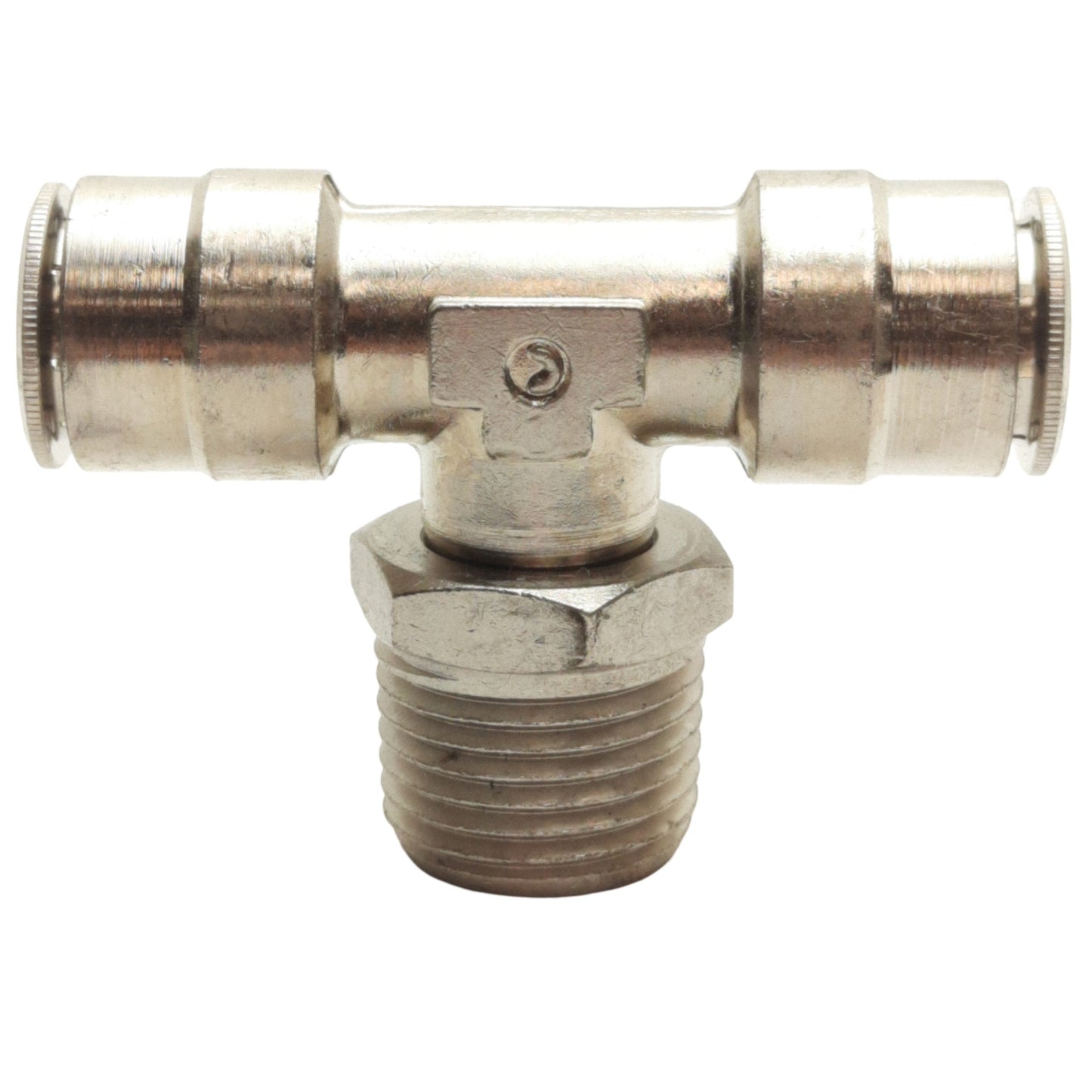 New Lot of 3 Camozzi 6430 08-08 Tee Branch, 1/2in Male NPT, 1/2in x 1/2in P2C, 10Bar