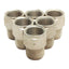 New Lot of 6 Camozzi 2520 08-1/2 Adapter Fitting, 1/2in Male NPTF, 1/2in Female BSPP