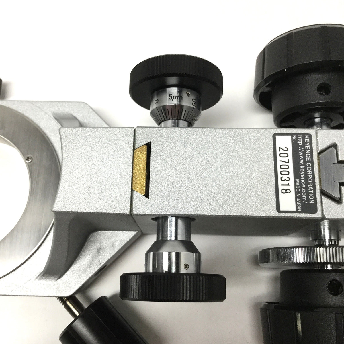 Used Keyence Digital Microscope Zoom Lens Holder Precision Focusing Arm, Ø50mm Yoke