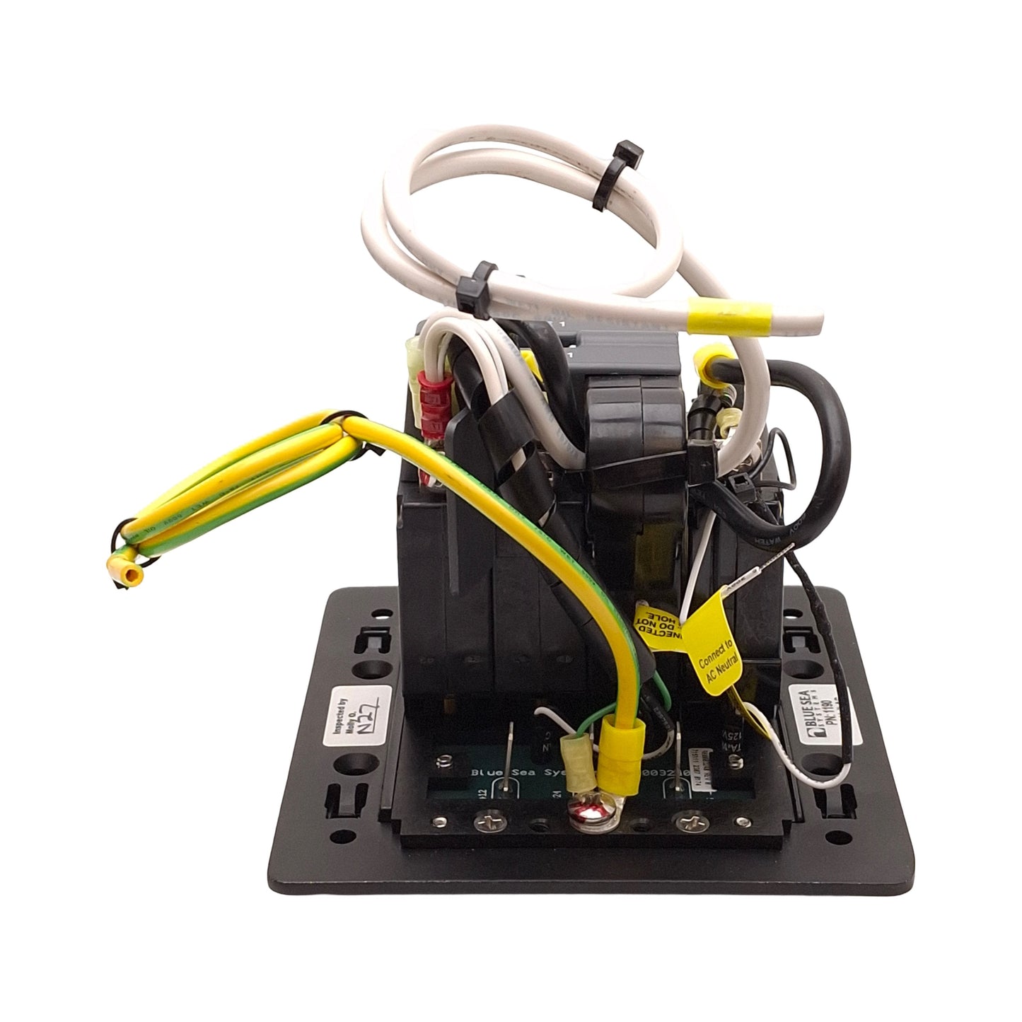 Used Blue Sea 1190 ELCI Main Circuit Breaker Panel, 2P + 1, 120VAC, 30A Main, 15A Aux