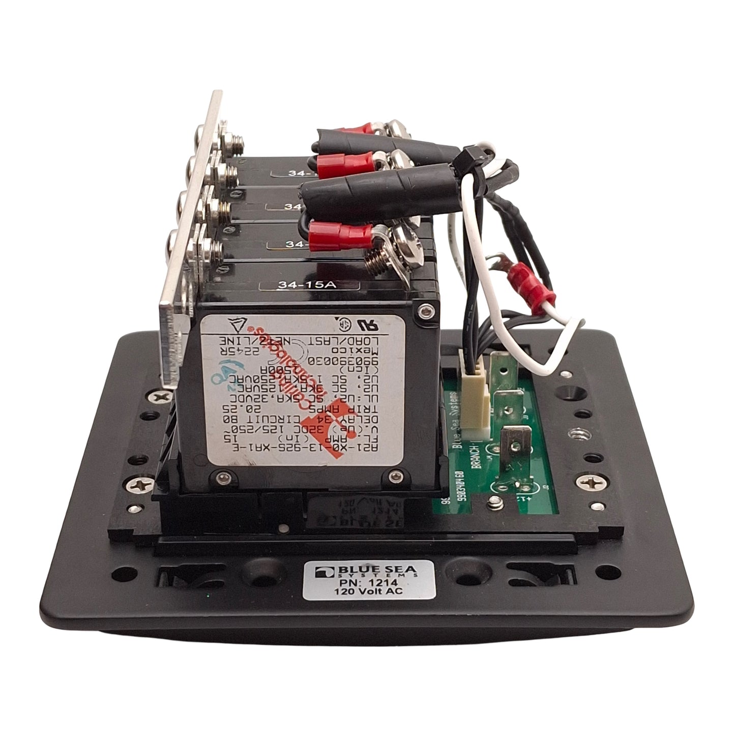 Used Blue Sea 1214 Modular 360-Series Main Circuit Breaker Panel, 4-Pole, 120VAC, 15A