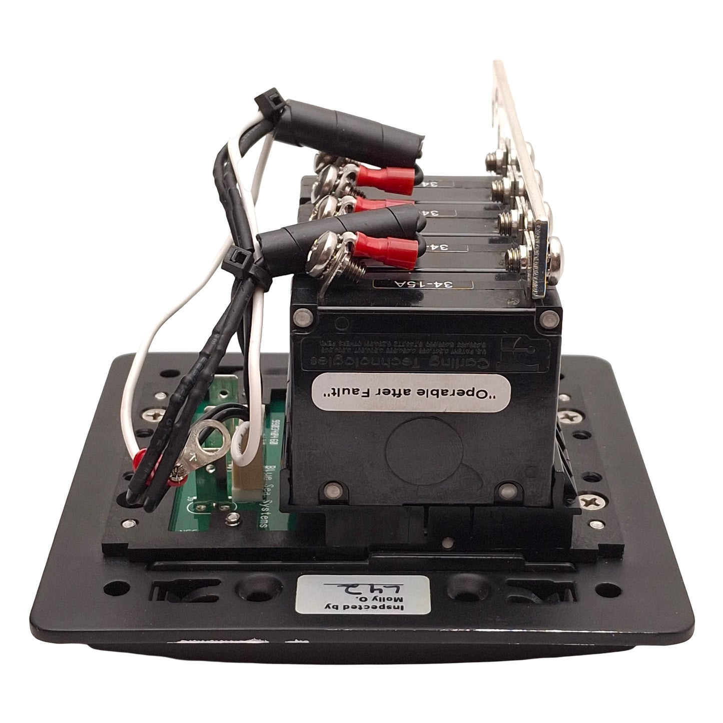 Used Blue Sea 1214 Modular 360-Series Main Circuit Breaker Panel, 4-Pole, 120VAC, 15A