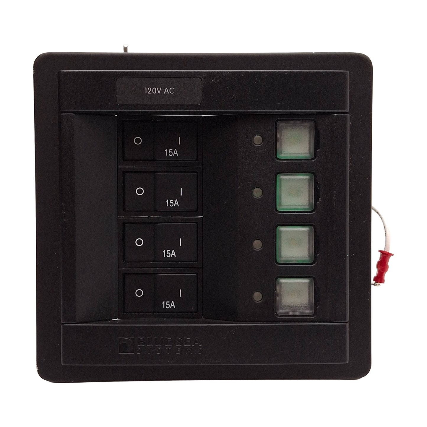 Used Blue Sea 1214 Modular 360-Series Main Circuit Breaker Panel, 4-Pole, 120VAC, 15A