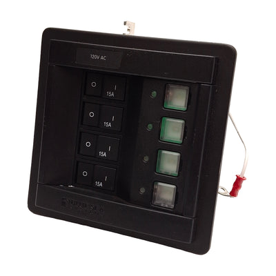 Used Blue Sea 1214 Modular 360-Series Main Circuit Breaker Panel, 4-Pole, 120VAC, 15A