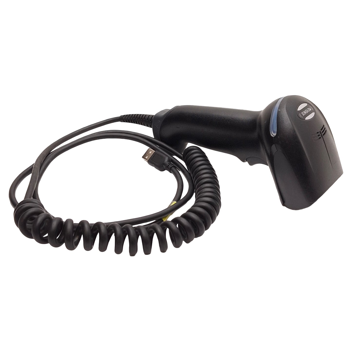 Used Keyence HR-101 Handheld Barcode Scanner, 0-114mm Reading, 5VDC, USB-A 6ft Long