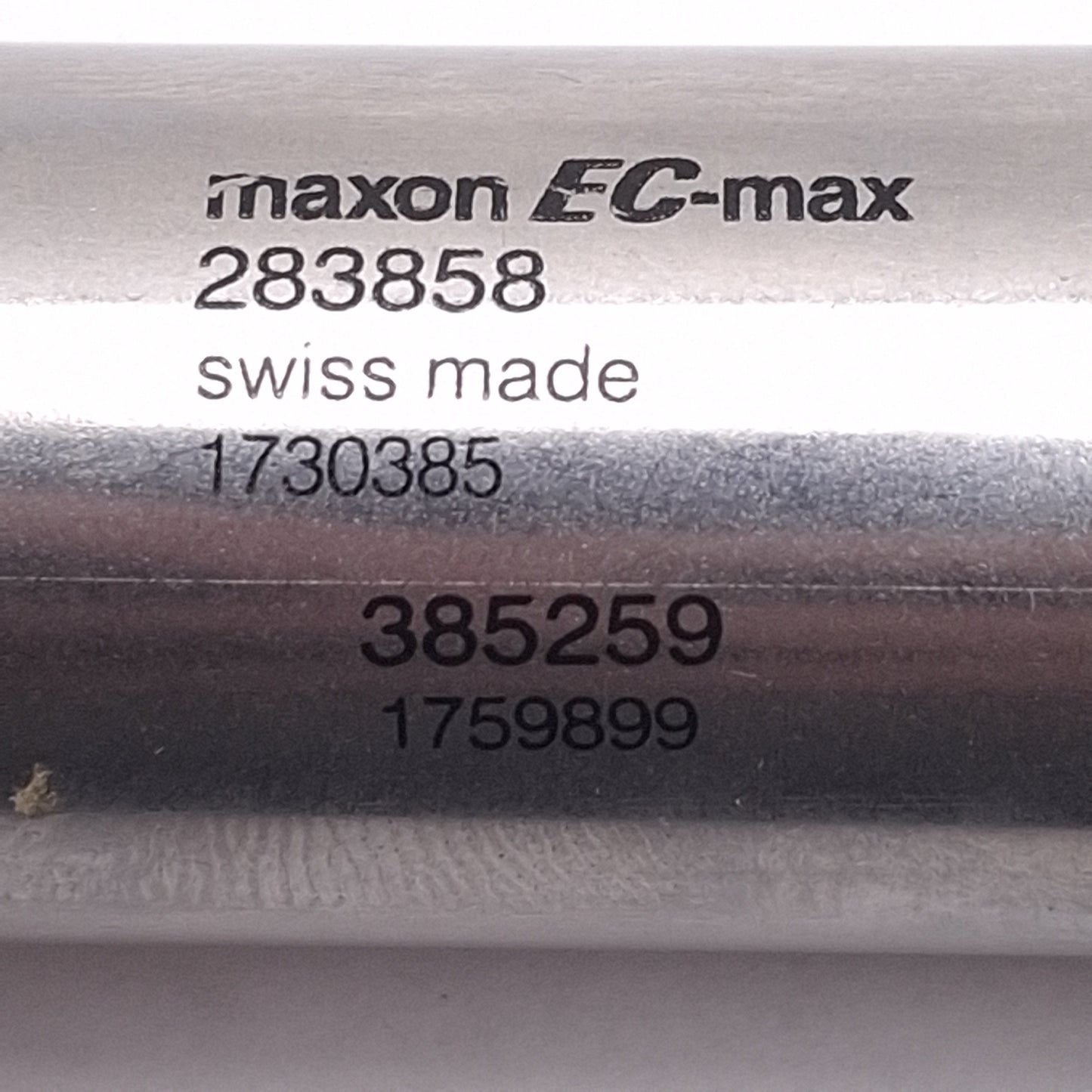 Used Maxon 283858 EC-MAX 22 Brushless DC Motor ø22mm 53:1 196RPM, ø6mm Shaft, 24VDC
