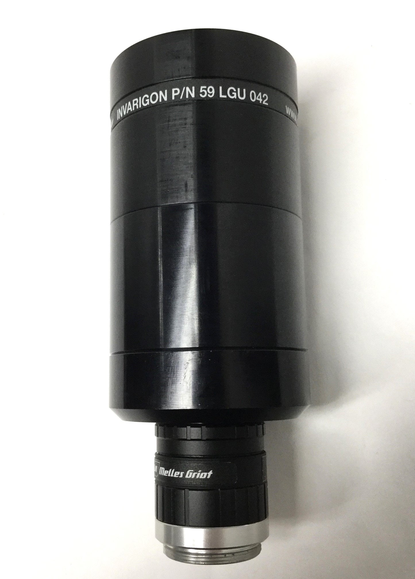 Used Melles Griot 59LGU042 Invarigon-R Telecentric Gauging Lens 0.42X, f/2.3, C-Mount