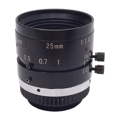 Used Azure Photonics AZURE-2514MM C-Mount Lens, 2/3", 25mm Focal, F1.4, 2 Megapixel