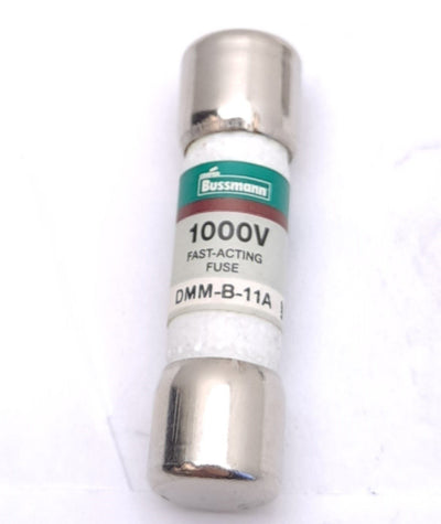 New Lot of 9 Bussmann DMM-B-11A Fast Midget Fuses, 1000V AC/DC, 11A, ø10x38.1mm