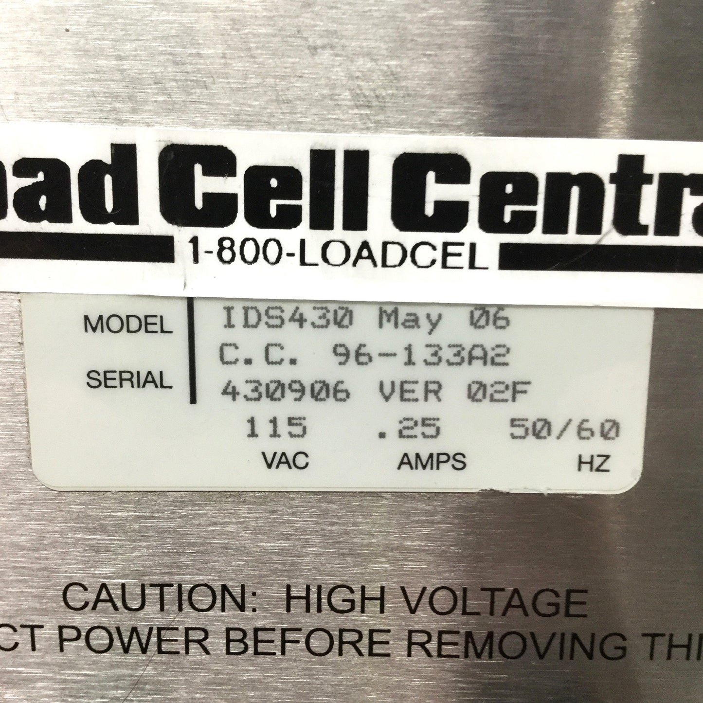 Used Load Cell Central IDS430 Programmable Digital Weight Indicator 115VAC *No Scale*
