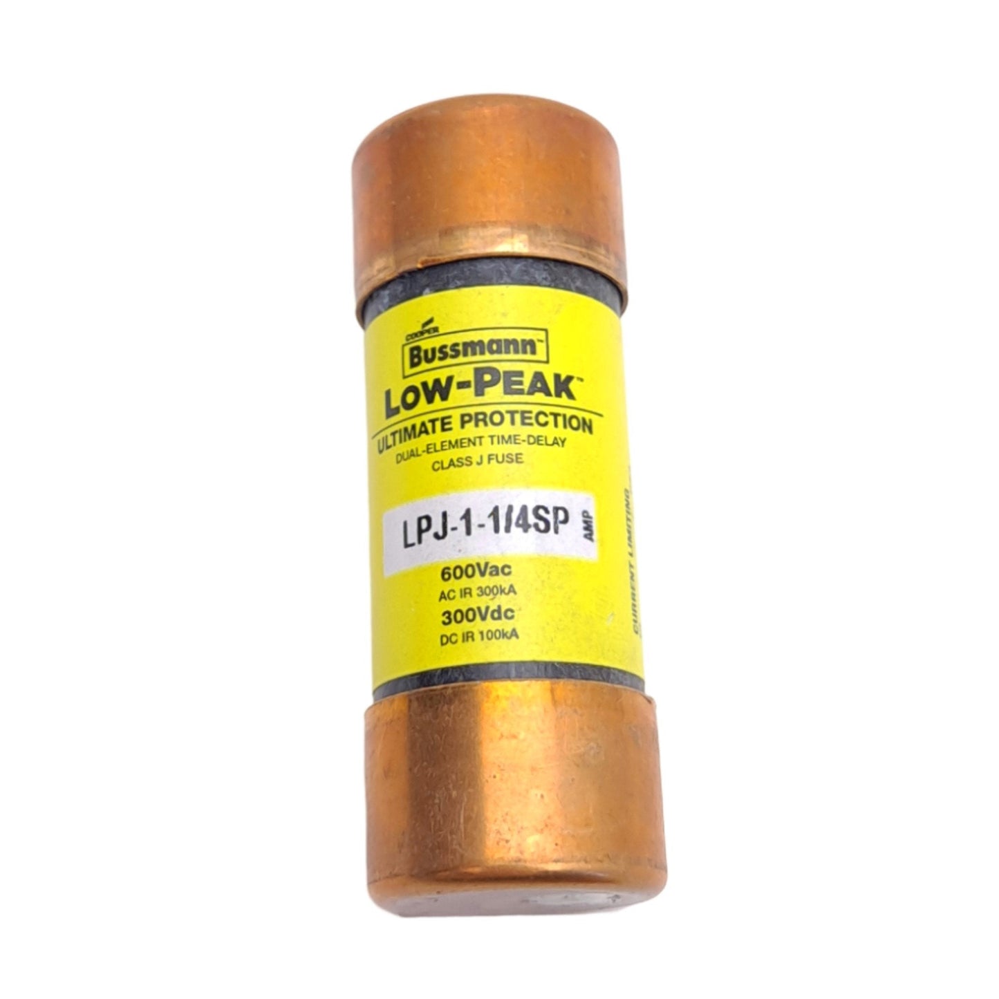 New Lot of 7 Bussmann LPJ-1-1/4SP Time-Delay Fuses, 600VAC/300VDC, 1.25A, Class J