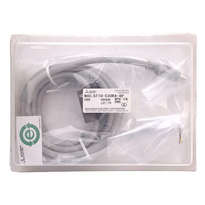 New Mitsubishi GT10-C30R4-8P HMI Communication Cable, RS-422, Mini-DIN 8-Pin, 3m