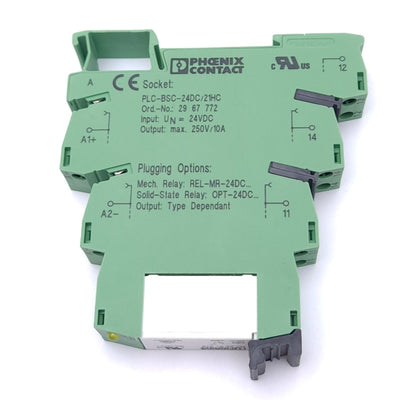 New Phoenix Contact 2967620 Relay Module, 250VAC 10A Contact, 24VDC Coil, DIN Mount