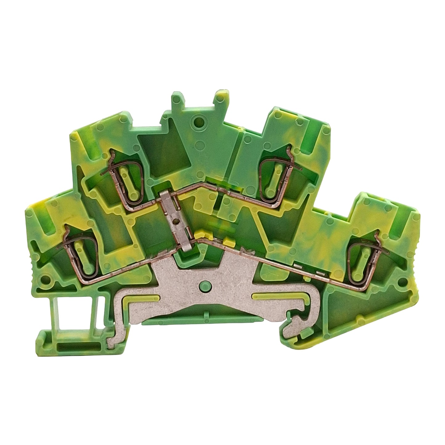 New Lot of 4 Phoenix Contact 3038480 Ground Terminal Block 2-Level 4-Position 5.2mm