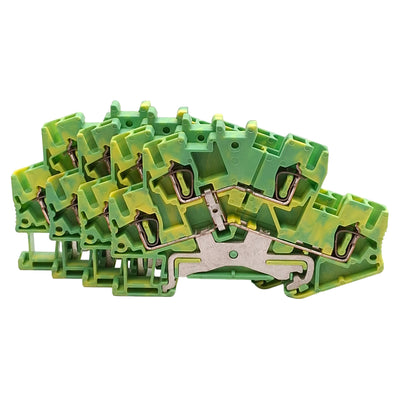 New Lot of 4 Phoenix Contact 3038480 Ground Terminal Block 2-Level 4-Position 5.2mm