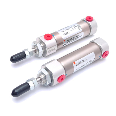 New Lot of 2 SMC CDJ2B16-20Z-B Cylinders, ø16mm Bore, 20mm Stroke, M5x0.8, 0.7MPa