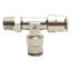 New Lot of 9 Camozzi 6440 04-02 Swivel Tee, ø1/4in x ø1/4in Tube OD, 1/8in Male NPTF