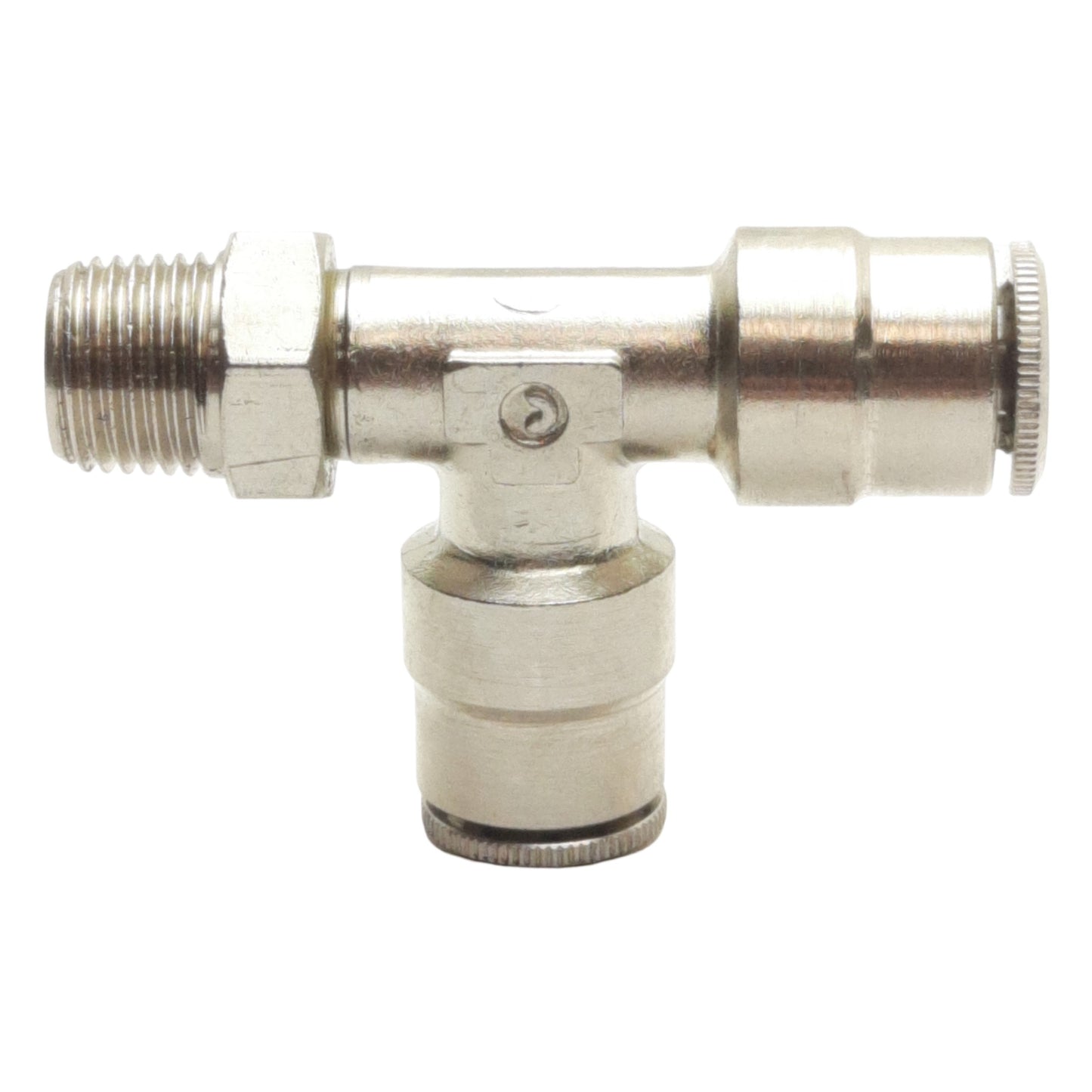 New Lot of 9 Camozzi 6440 04-02 Swivel Tee, ø1/4in x ø1/4in Tube OD, 1/8in Male NPTF