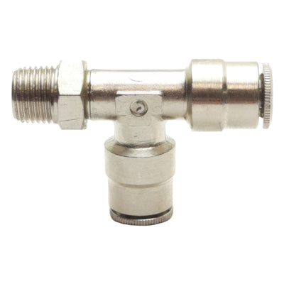 New Lot of 9 Camozzi 6440 04-02 Swivel Tee, ø1/4in x ø1/4in Tube OD, 1/8in Male NPTF