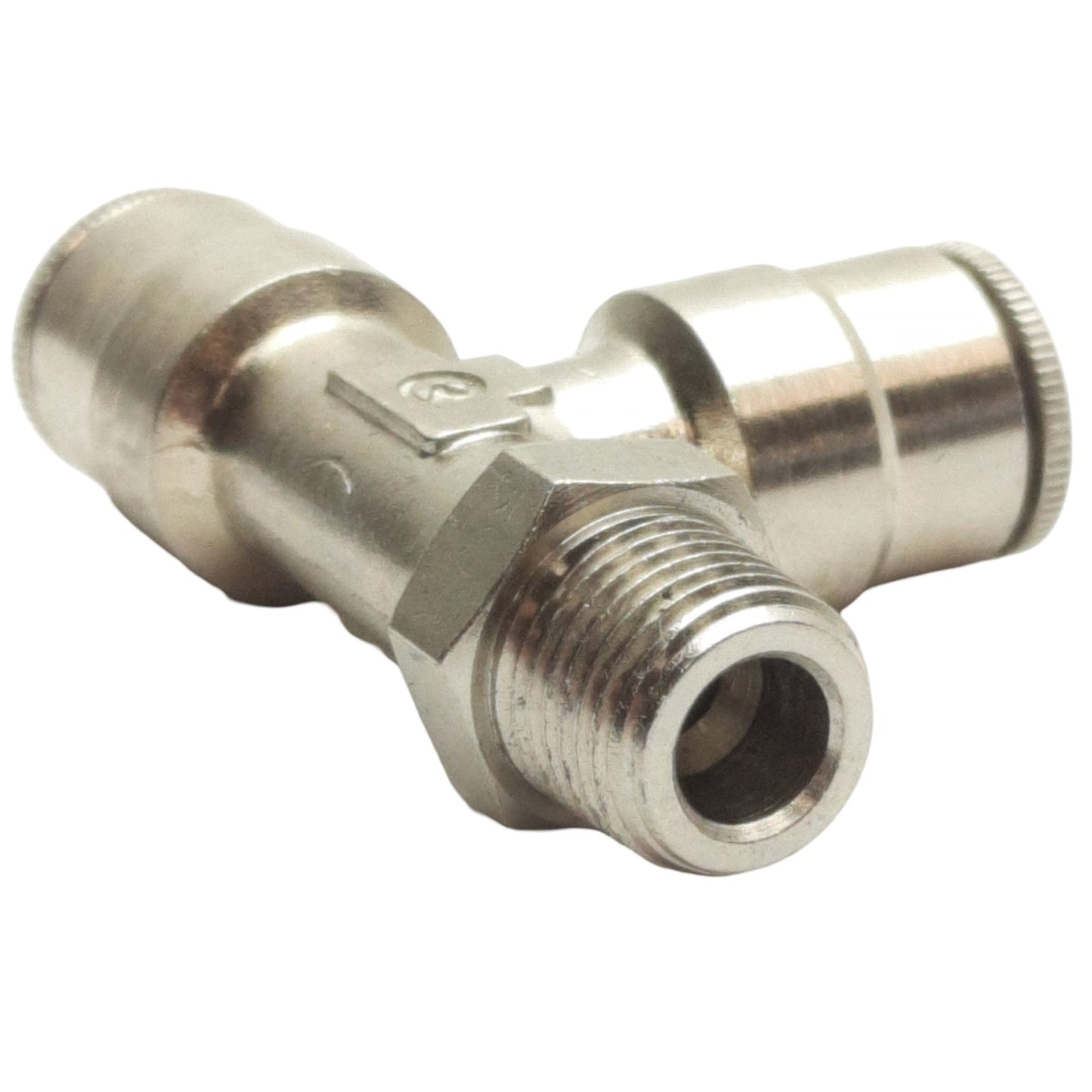 New Lot of 9 Camozzi 6440 04-02 Swivel Tee, ø1/4in x ø1/4in Tube OD, 1/8in Male NPTF