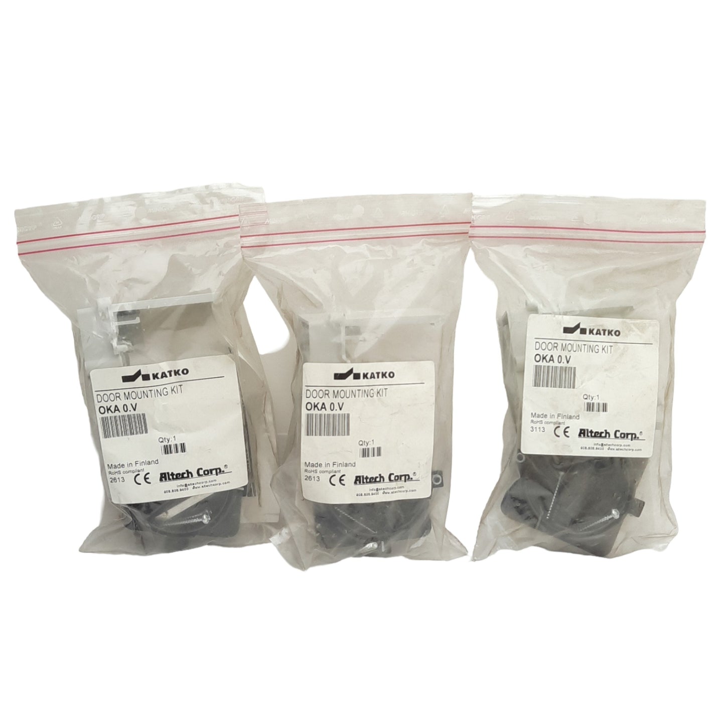 New Lot of 3 Altech Corp OKA0.V Katko Door Mounting Kit, 70mm x 60mm x 32mm Handle