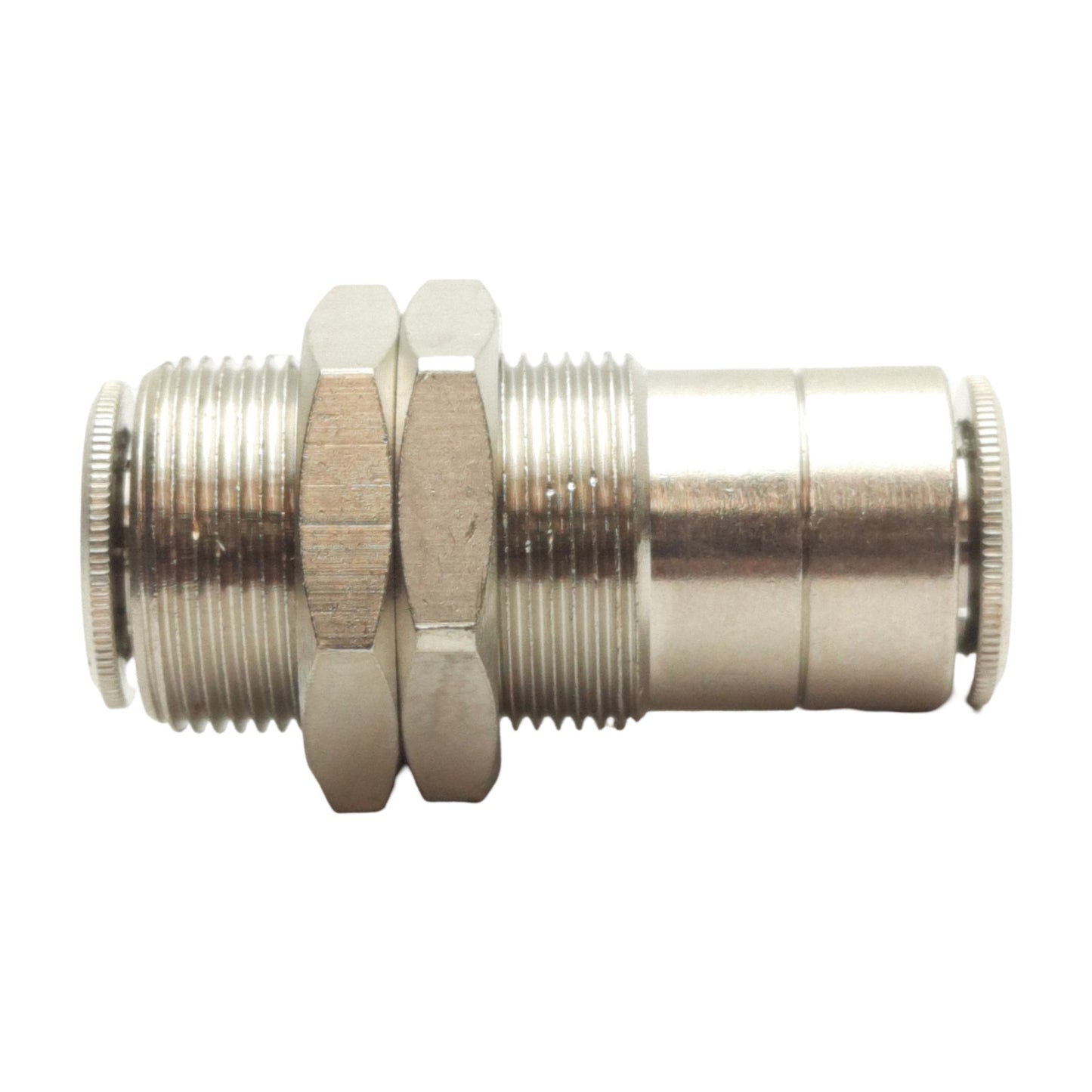 New Lot of 8 Camozzi 6590 06-00 Bulkhead, ø3/8in x ø3/8in Push-to-Connect, 10Bar