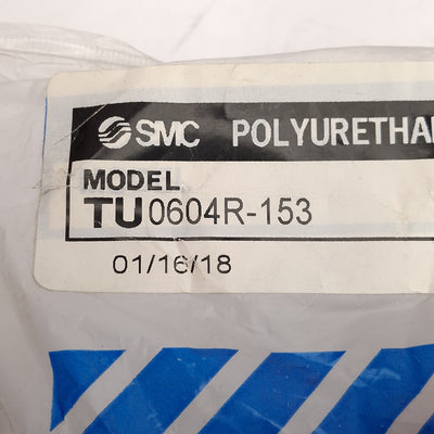 New SMC TU0604R-153 Red Polyurethane Tubing, ø6mm OD, ø4mm ID, 0.8MPa, 500ft