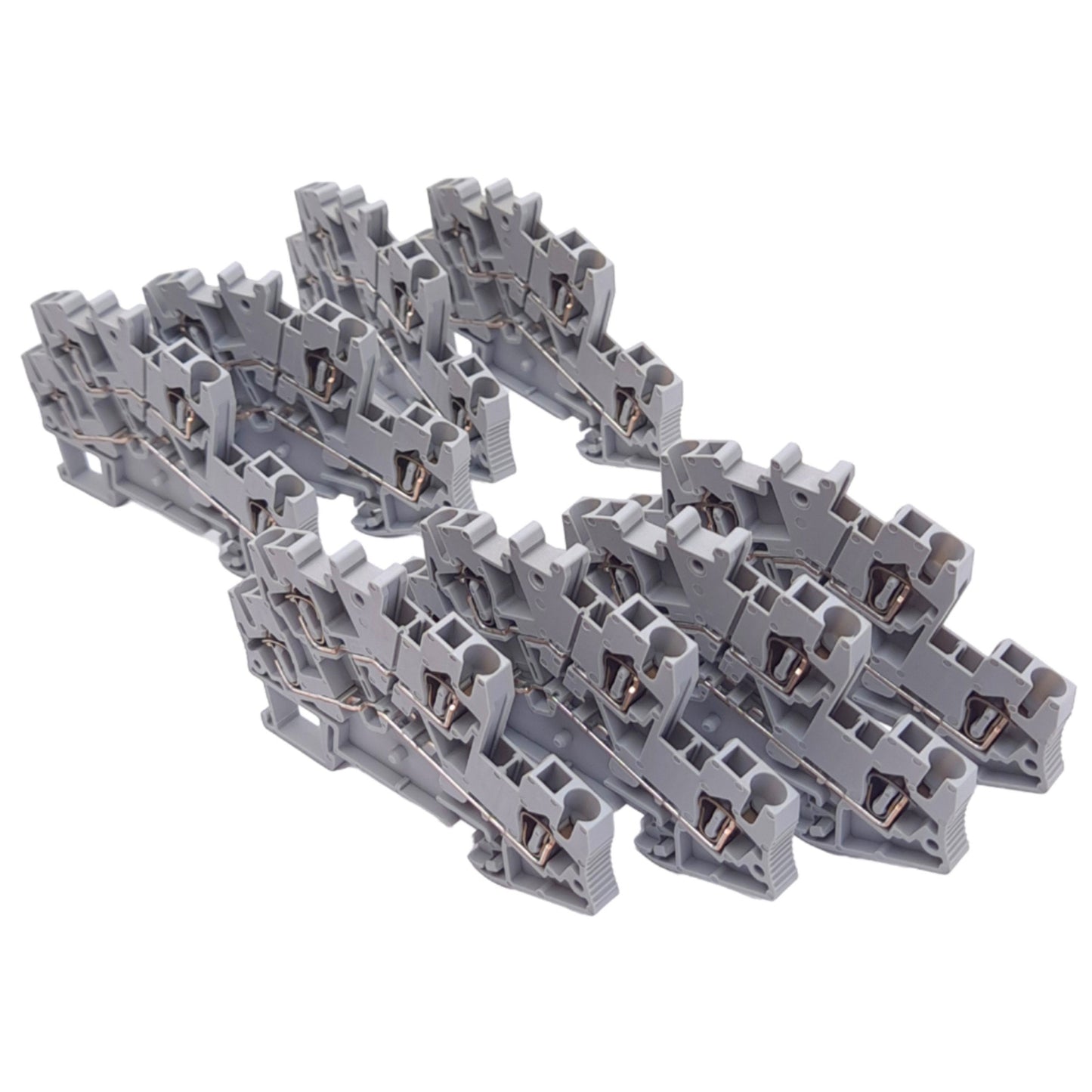 New Lot of 8 Phoenix Contact 3038464 Terminal Blocks, 2-Level 4-Position, 300V 20A