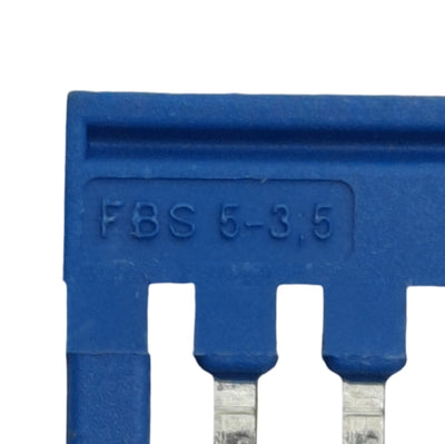 New Lot of 15 Phoenix Contact 3213112 FBS 5-3,5 BU Plug-In Bridge 5-Pos, 3.5mm Pitch