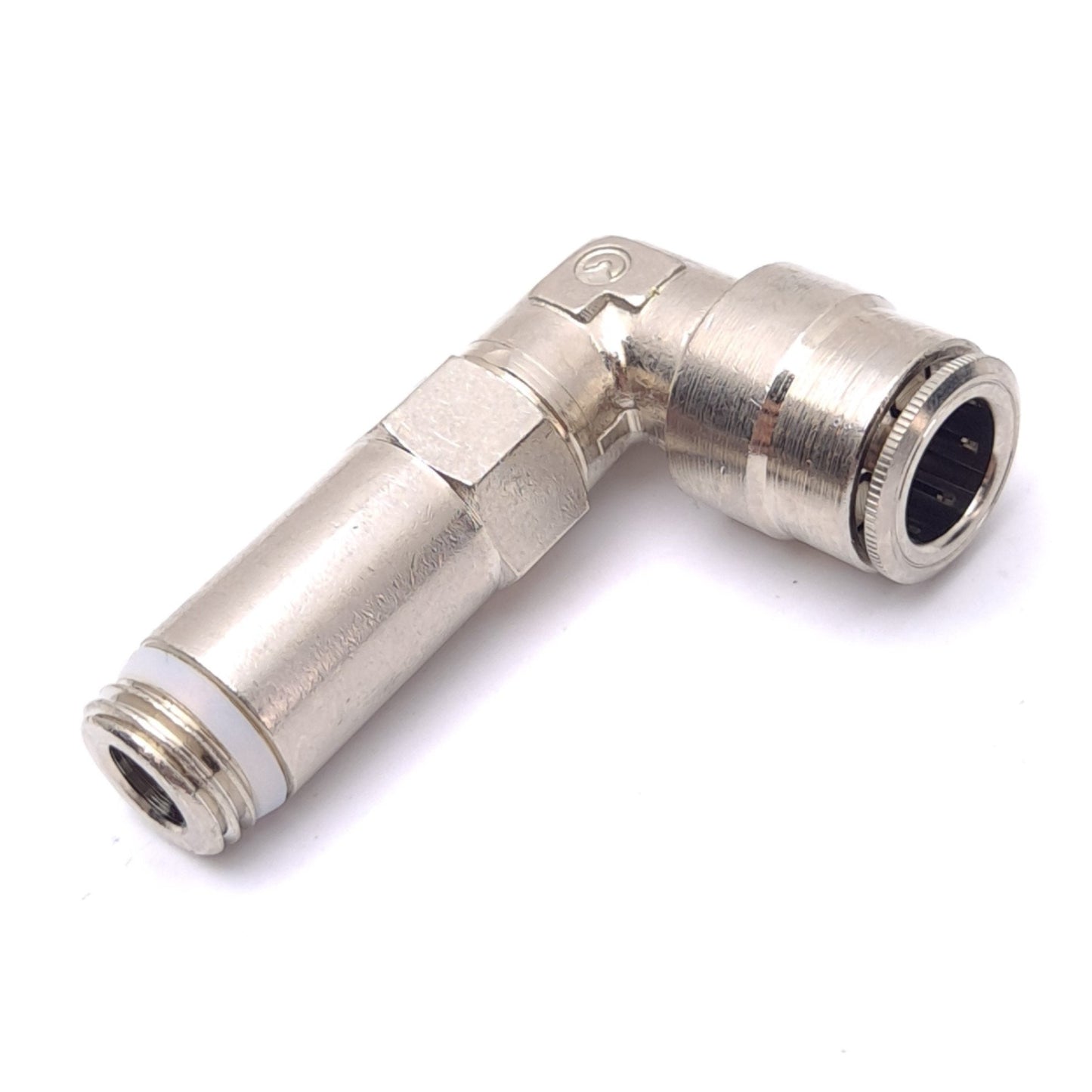 New Lot of 5 Camozzi P6525 06-04 Elbow Fittings, P2C, 3/8in OD, 1/4in NPTF, 16 bar