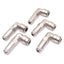 New Lot of 5 Camozzi P6525 06-04 Elbow Fittings, P2C, 3/8in OD, 1/4in NPTF, 16 bar