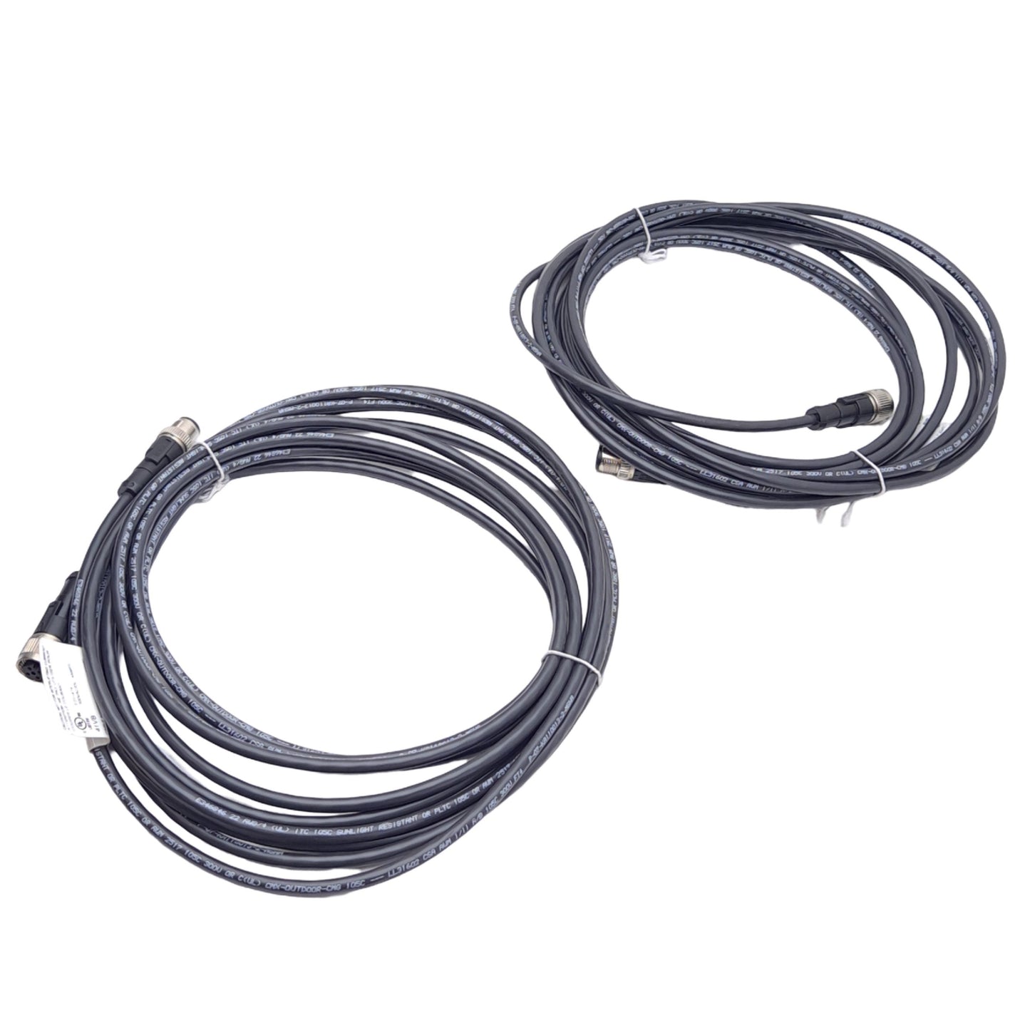 New Lot of 2 Phoenix Contact 1405914/535/5 Sensor Cables, 4-Pin M12, 250V 4A, 5m