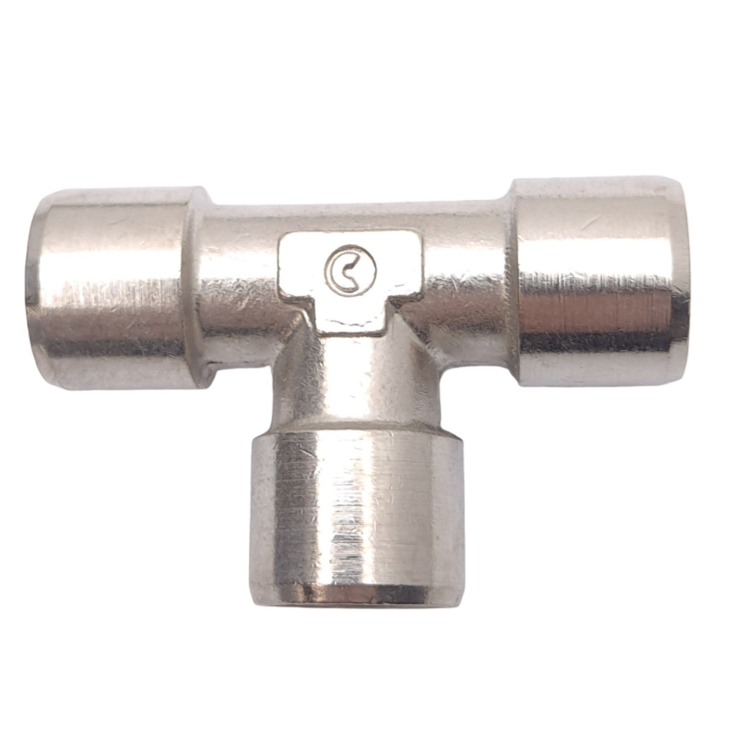 New Lot of 5 Camozzi 2003 04-00 Pneumatic Tee Fittings, 1/4in NPTF, 40 bar Max