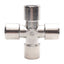 New Lot of 5 Camozzi 2033 04-00 Cross Fitting, 1/4" x 1/4" x 1/4" x 1/4" Female NPTF