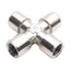 New Lot of 5 Camozzi 2033 04-00 Cross Fitting, 1/4" x 1/4" x 1/4" x 1/4" Female NPTF