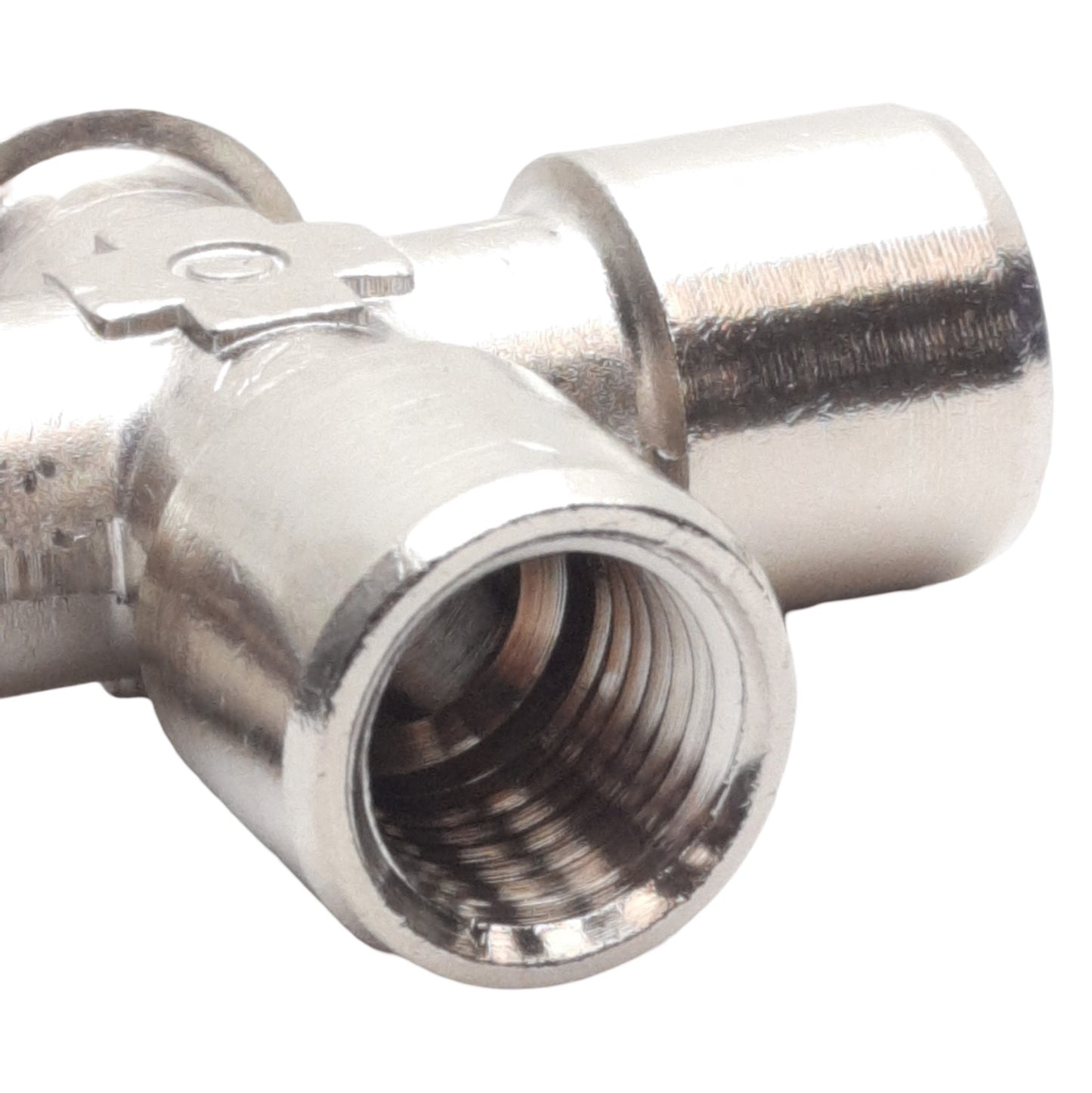 New Lot of 5 Camozzi 2033 04-00 Cross Fitting, 1/4" x 1/4" x 1/4" x 1/4" Female NPTF