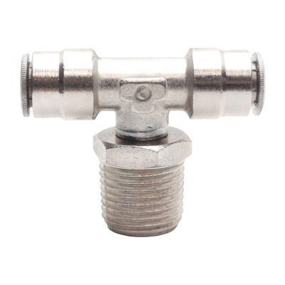 New Lot of 3 Camozzi 6430 06-08 Tee Branch, 1/2" Male NPT, ø3/8" x ø3/8" Tube OD