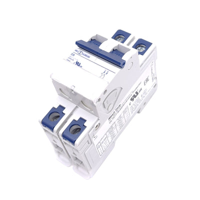 New Altech 2D8UR Supplementary Circuit Breaker, 2-Pole, 480Y/277VAC, 8A, DIN Mount