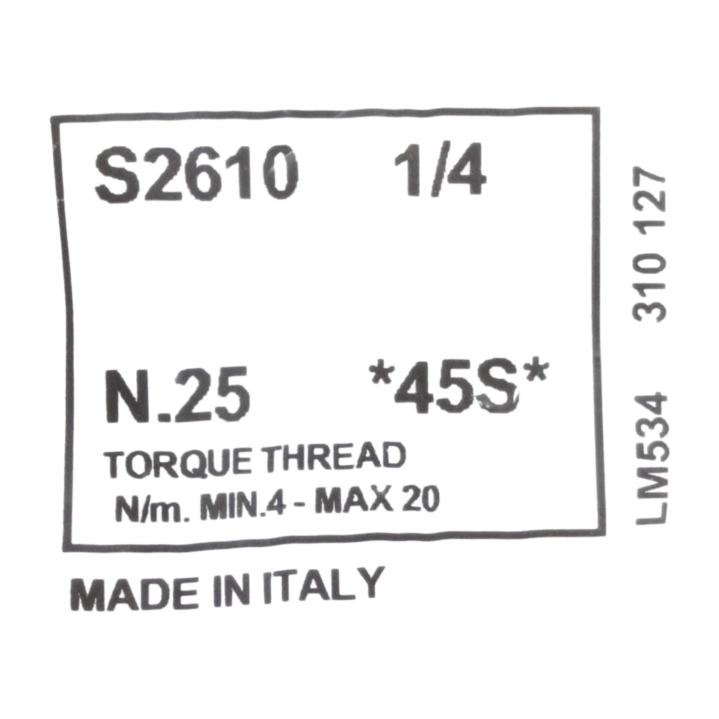 New Lot of 25 Camozzi S2610 1/4 Sprint Plug Flush Fitting, G1/4, 0-580psi