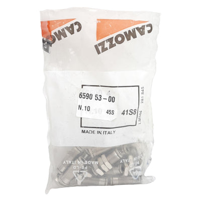 New Lot of 10 Camozzi 6590 53-00 Bulkhead Fitting, ø5/32in x ø5/32in Push-to-Connect
