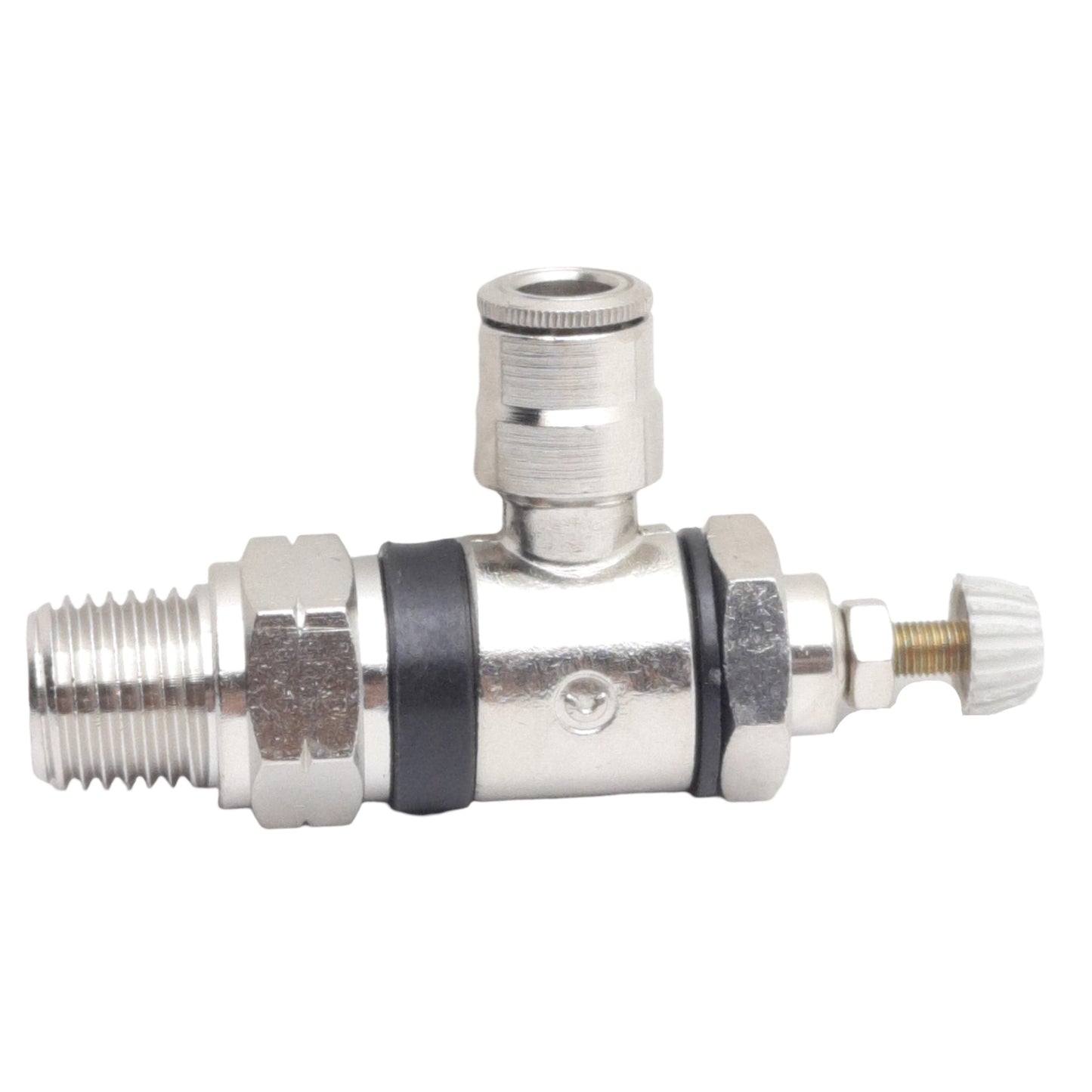 New Lot of 2 Camozzi MCU 04-04 Flow Control Valve, ø1/4" Tube OD, 1/4" Male NPTF