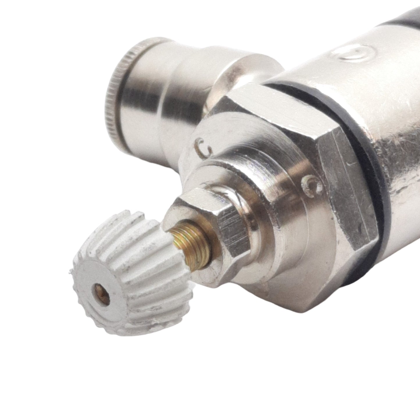 New Lot of 2 Camozzi MCU 04-04 Flow Control Valve, ø1/4" Tube OD, 1/4" Male NPTF