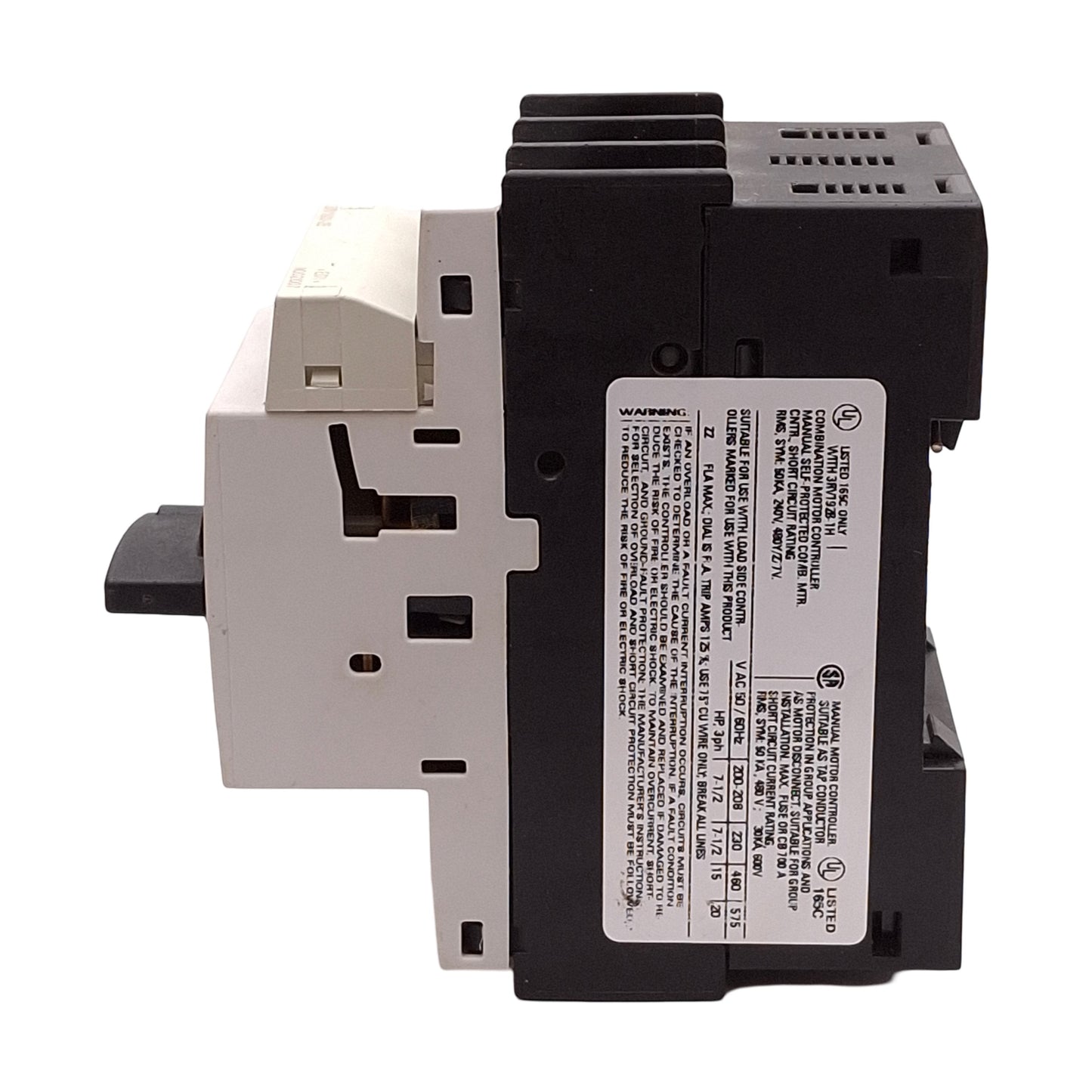 Used Siemens 3RV1021-4CA10 Motor Protection Circuit Breaker 3-Pole 17-22A 690VAC