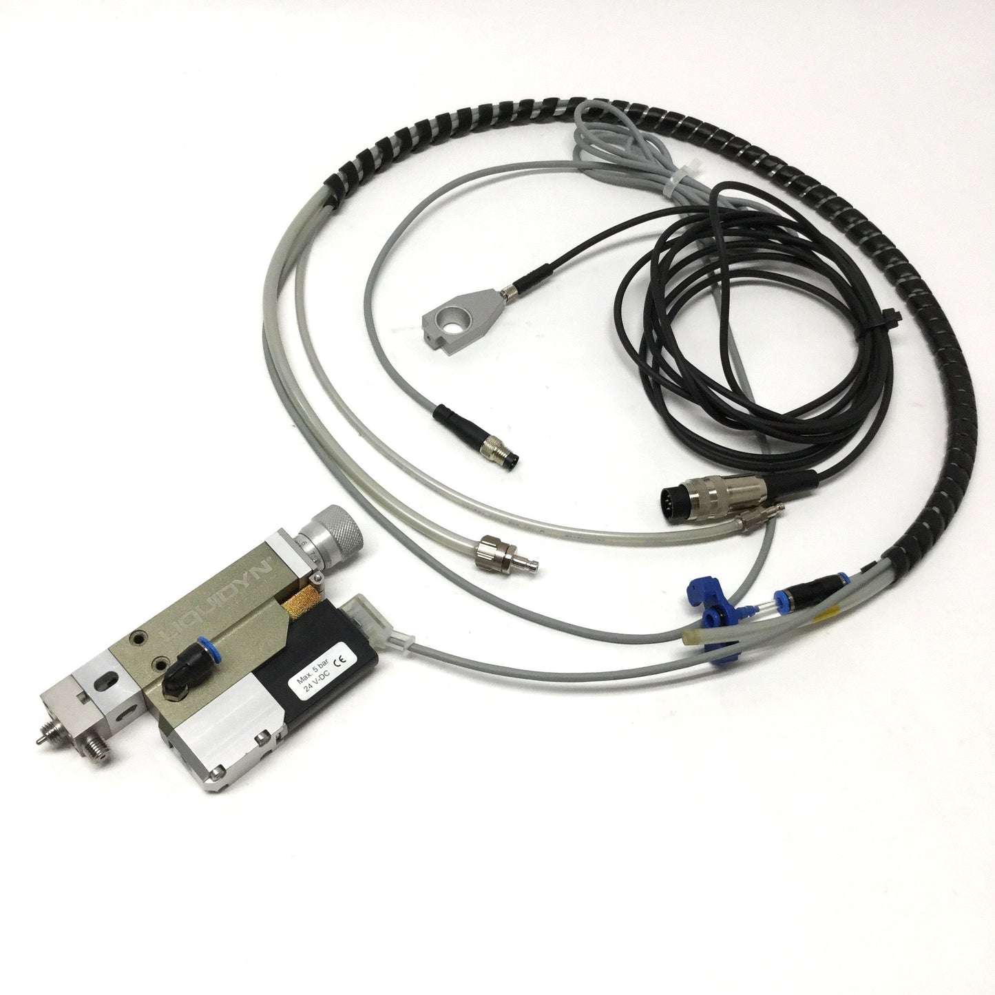 Used Nordson Liquidyn P-Dot Pneumatic Fluid Dispensing Jetting Valve w/Accessories